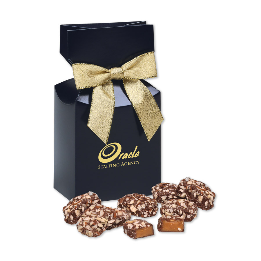Toffee with blue and gold package